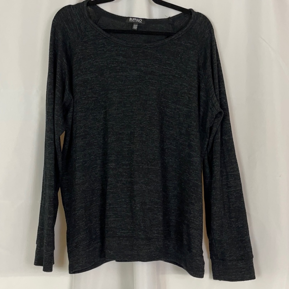Buffalo David Bitton Cozy Sweater Black Gray Soft